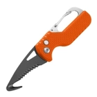 Брелок-нож для ключей и распаковки 108 мм Оранжевый с черным лезвием (sv101331or) - изображение 1