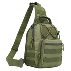 Тактическая сумка-рюкзак через плечо 6 л Олива - изображение 1