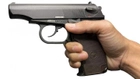 Пістолет стартовий Retay ПМ пістолет Макарова 9 mm сигнально-шумовий пугач під холостий патрон чорний MS - зображення 4