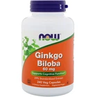 Натуральна добавка Now Foods Ginkgo Biloba 60 мг Веганські капсули