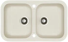 Кухонная мойка из гранита Adamant TWINS 770х470х190 мм айвори