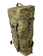 Баул рюкзак военный транспортный непромокаемый 130 л, пиксель - изображение 2