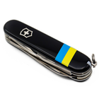 Ніж складаний 91 мм, 14 функцій Victorinox CLIMBER UKRAINE Чорний/Прапор України - зображення 5