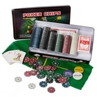 Ігровий набір Покер на 300 фішок з номіналом у металевій коробці Poker Set