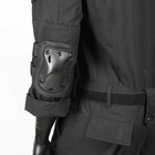 Комплект наколенники и налокотники тактические (защитные) Eagle KN-04 Черные - изображение 3