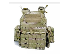 Плитоноска Multicam Tactical Vest з підсумками розвантаження штурмовий жилет бронежелет водонепроникний - зображення 1