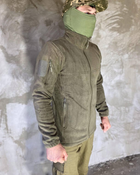 Армійська Кофта флісова VOGEL кишені на рукавах Колір оливковий M - зображення 8