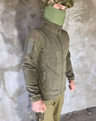 Армейская Кофта флисовая VOGEL карманы на рукавах Цвет оливковый S - изображение 8