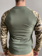 Военная футболка с длинным рукавом (военный лонгслив) Cedra Military XS Олива+Пиксель - изображение 5