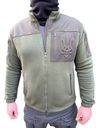 Кофта флис с гербом Softshell зеленый XXXL