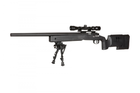 Снайперська гвинтівка Specna Arms M62 SA-S02 Core High Velocity Sniper Rifle With Scope and Bipod Black - зображення 5