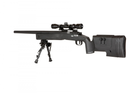 Снайперська гвинтівка Specna Arms M62 SA-S02 Core High Velocity Sniper Rifle With Scope and Bipod Black - зображення 9