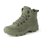 Ботинки тактические Lesko GZ702 Green р.41 военная обувь на шнуровке демисезон taktical - изображение 4