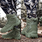 Ботинки тактические Lesko GZ702 Green р.41 военная обувь на шнуровке демисезон taktical - изображение 5