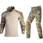 Військова форма (убакс та штани) з наколінниками та налокітниками Камуфляж XL - зображення 1