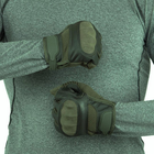 Сенсорні рукавички тактичні військові-армійські Military Rangers повнопалі із захистом кістяшок, бойові, із закритими пальцями XL Оливковий BC-9877 - зображення 4