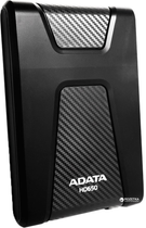 Dysk twardy ADATA DashDrive Durable HD650 2TB AHD650-2TU31-CBK 2.5" USB 3.1 Zewnętrzny Czarny - obraz 2