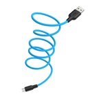Кабель Hoco X21 Plus Silicone MicroUSB 1m. black/blue