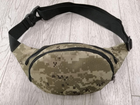 Военная поясная сумка бананка из текстиля тактическая пиксель - изображение 4