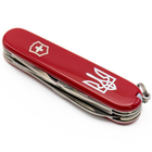 Ніж складаний швейцарський 91 мм/14 функцій Victorinox CLIMBER UKRAINE Червоний/Трезубець білий - зображення 4