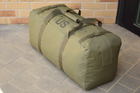 Большой военный тактический баул сумка тактическая US 130 л цвет хаки для передислокации - изображение 8