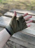Тактичні рукавиці бесплалі (Олива) Combat Олива 1110049 - изображение 3