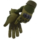 Рукавички Повнопалі Тактичні / Військові із Закритими Пальцями Зелені (Олива) (L) - зображення 3