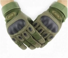 Рукавички Повнопалі Тактичні / Військові із Закритими Пальцями Зелені (Олива) ( M ) - зображення 4