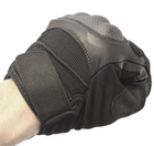 Перчатки тактические кожаные полнопалые Mil-tec с защитой черные (112504402_2XL) размер 2XL - изображение 6