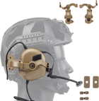 Адаптер кріплення на каску шолом для навушників Earmor, Walkers, Peltor, Impact Sport - Койот (Чебурашка) (15052) - зображення 6