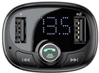 FM-трансмітер Baseus T-Typed MP3 Car Charger S-09A Black (CCTM-01) - зображення 2