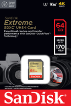 SanDisk Extreme SD 64GB C10 UHS-I (SDSDXV2-064G-GNCIN) - obraz 3