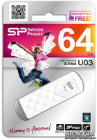 Pendrive Silicon Power Ultima U03 64GB Snowy White (SP064GBUF2U03V1W) - obraz 4