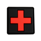Патч из пластизоля “Красный крест” черный - изображение 1