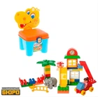 Конструктор крупный LIMO TOY 3166A Игровая площадка 46 больших деталей Желтый Динозаврик