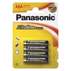 Лужні батарейки ААА PANASONIC Bronze Alkaline, батарейки LR03 (4 шт/блістер)