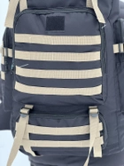 Рюкзак тактичний 75 літрів об'єм, військовий тактичний рюкзак 75л, водовідштовхуючий оксфорд, Bounce ar. VA-75L-PRO-BL, колір чорний - зображення 4