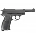 Страйкбольный Пистолет Galaxy G21 Walther P38 металл, пластик стреляет пульками 6 мм Черный - изображение 4