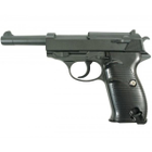 Дитячий Пістолет Galaxy G21 Walther P38 Страйкбольний метал, пластик стріляє кульками 6 мм Чорний - зображення 5