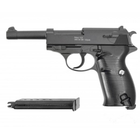 Страйкбольный Пистолет Galaxy G21 Walther P38 металл, пластик стреляет пульками 6 мм Черный - изображение 7