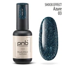 Светоотражающий гель лак PNB Shock Effect № 03, 8 мл (Azure )