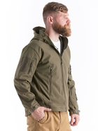 Куртка зимняя тактическая Eagle Soft Shell WJ-17 с флисом Green Olive 4XL - изображение 3