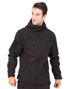 Чоловіча куртка із флісом Eagle Soft Shell JA-01-0 тактична Black L - зображення 3