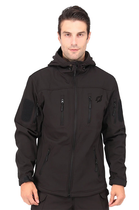 Чоловіча куртка із флісом Eagle Soft Shell JA-01-0 тактична Black L - зображення 4