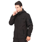 Мужская куртка с флисом Eagle Soft Shell JA-01-0 тактическая Black L - изображение 5