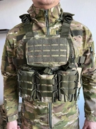 Плитоноска з швидким скидом темний мультикам, військовий з підсумками, турецька камуфляжна ASDAG 5452 - зображення 1
