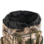 Большой тактический военный рюкзак, объем 80 литров, влагоотталкивающий и износостойкий. Цвет пиксель. - изображение 3