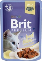 Mokra karma dla kotów BRIT Premium z wołowiną w galaretce - saszetka 85g (8595602518470) - obraz 1