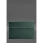 Кожаный чехол-конверт на магнитах для MacBook 14 Зеленый Crazy Horse 4422512