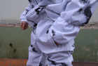 Зимовий маскувальний костюм Клякса. Тактичний одяг. Маскхалат білий. Комуфляжний зимовий костюм Ляпка. Розмір 48-56 - зображення 8